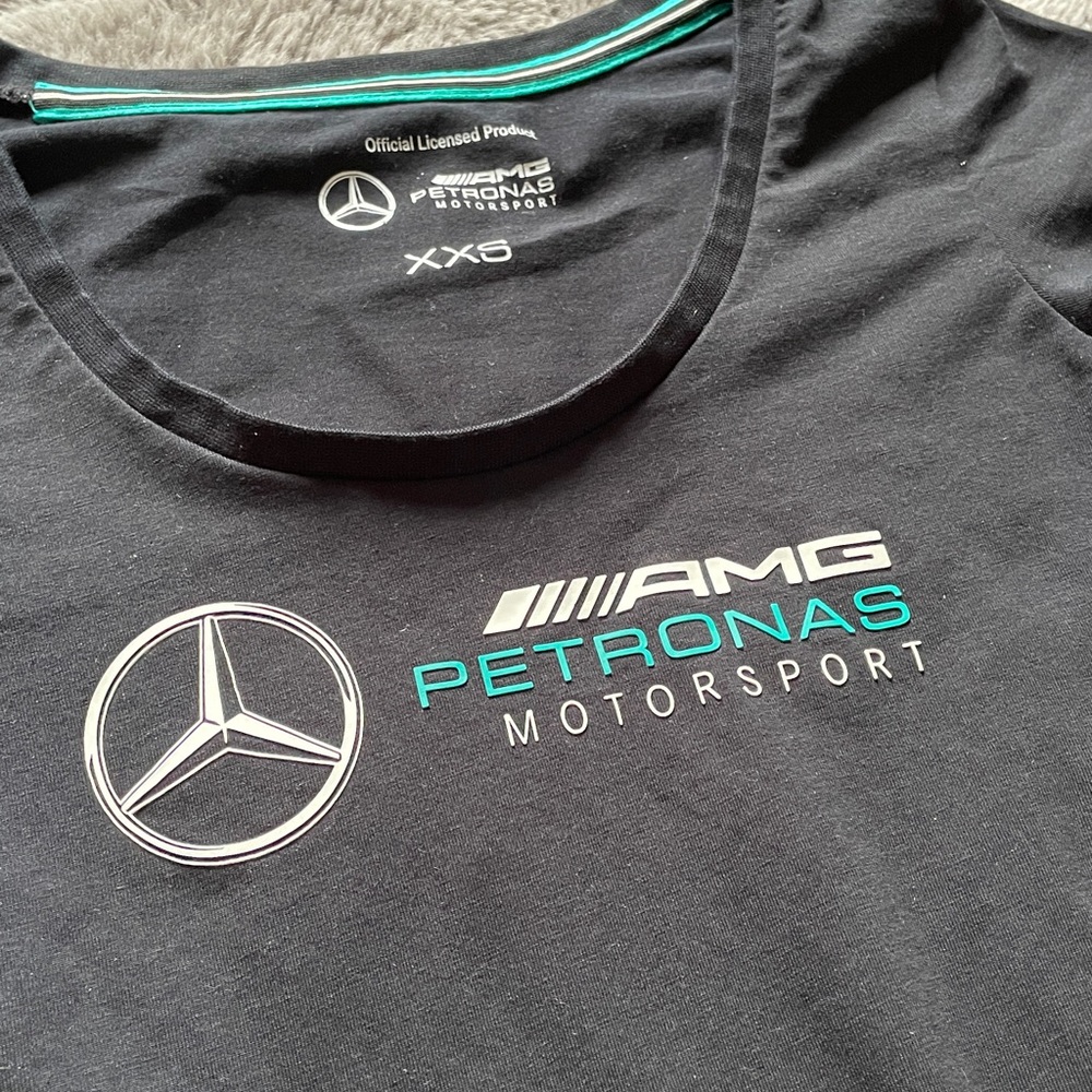 Mercedes AMG Petronas Scoop Neck Emblem T Shirt - Picture 3 of 8